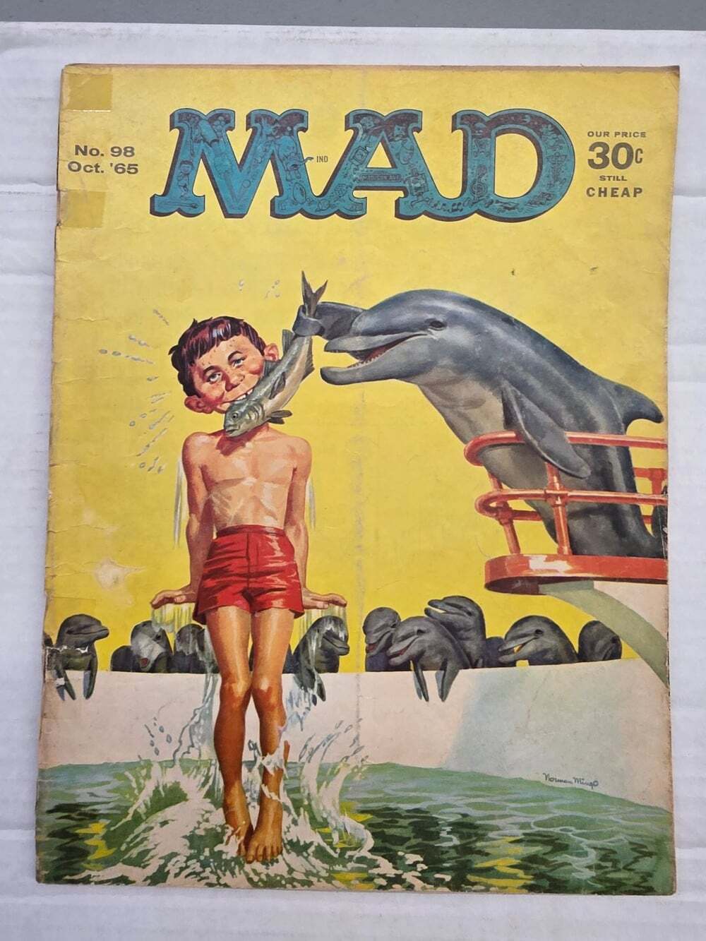 MAD Magazine October 1965 Alfred E. Neuman Dolphin Humour Satire